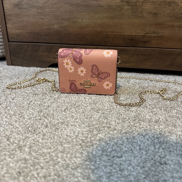 Coach Pink and Purple Butterfly Crossbody Bag - Picture 2 of 3